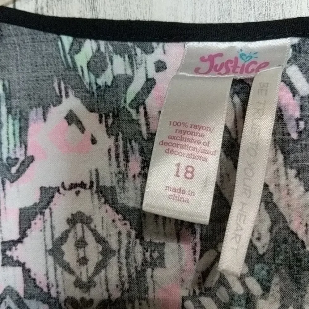 JUSTICE Girls 18 Bundle Black Tank Tops Sequin Lot XXL